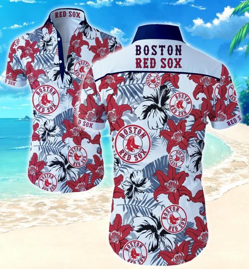 Boston Red Sox Hawaiian Shirt Summer Button Up Boston Red Sox Hawaiian Shirt Summer Button Up