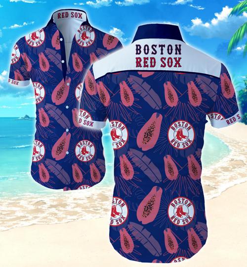 Boston Red Sox Hawaiian Shirt Summer Button Up Boston Red Sox Hawaiian Shirt Summer Button Up
