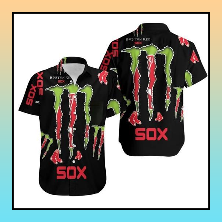 Boston Red Sox Monster Energy Hawaiian Shirt Boston Red Sox Monster Energy Hawaiian Shirt
