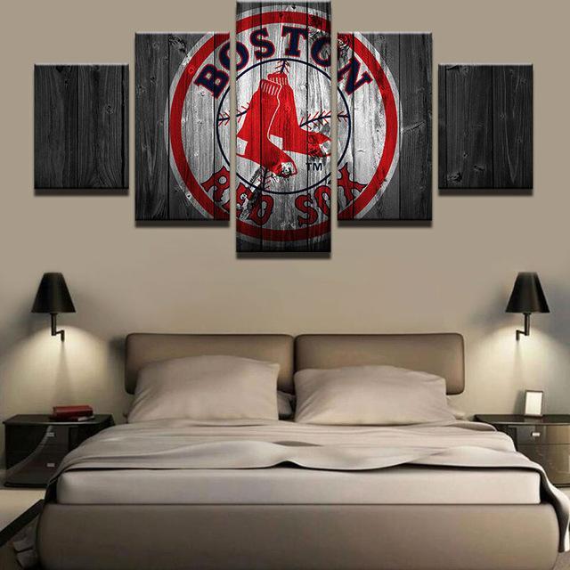 Boston Red Sox Sports Team - Sport 5 Panel Canvas Art Wall Decor Boston Red Sox Sports Team - Sport 5 Panel Canvas Art Wall Decor