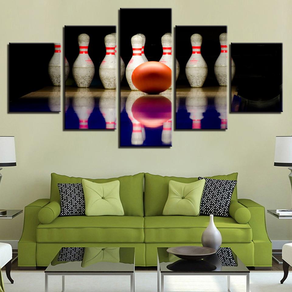 Bowling Ball 01 - Sport 5 Panel Canvas Art Wall Decor Bowling Ball 01 - Sport 5 Panel Canvas Art Wall Decor
