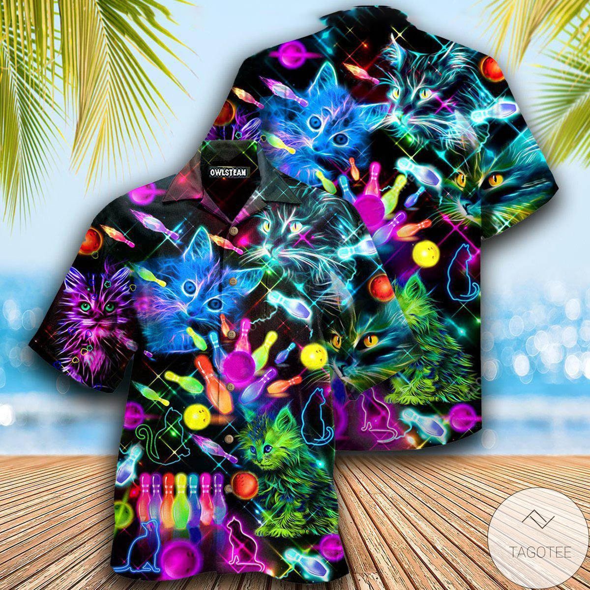 Bowling Rolling With My Homies Cats Hawaiian Shirt Bowling Rolling With My Homies Cats Hawaiian Shirt