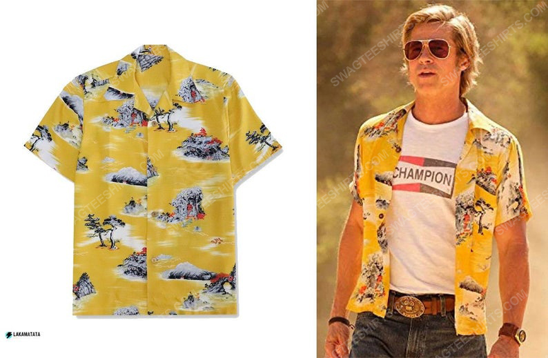 Brad Pitt Hollywood Actor Celebrity Summer Vacation Hawaiian Shirt Brad Pitt Hollywood Actor Celebrity Summer Vacation Hawaiian Shirt
