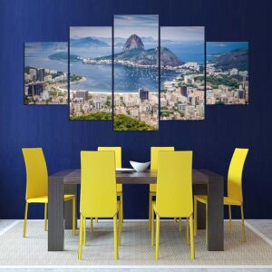 Brazil Rio DE Janeiro - Nature 5 Panel Canvas Art Wall Decor