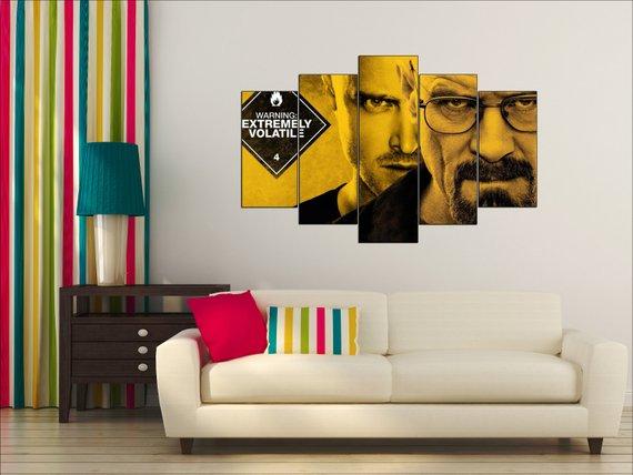 Breaking Bad 1 - Movie 5 Panel Canvas Art Wall Decor Breaking Bad 1 - Movie 5 Panel Canvas Art Wall Decor
