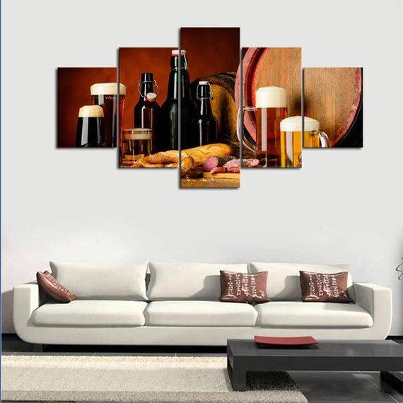 Brew Tasting - Kitchen 5 Panel Canvas Art Wall Decor Brew Tasting - Kitchen 5 Panel Canvas Art Wall Decor