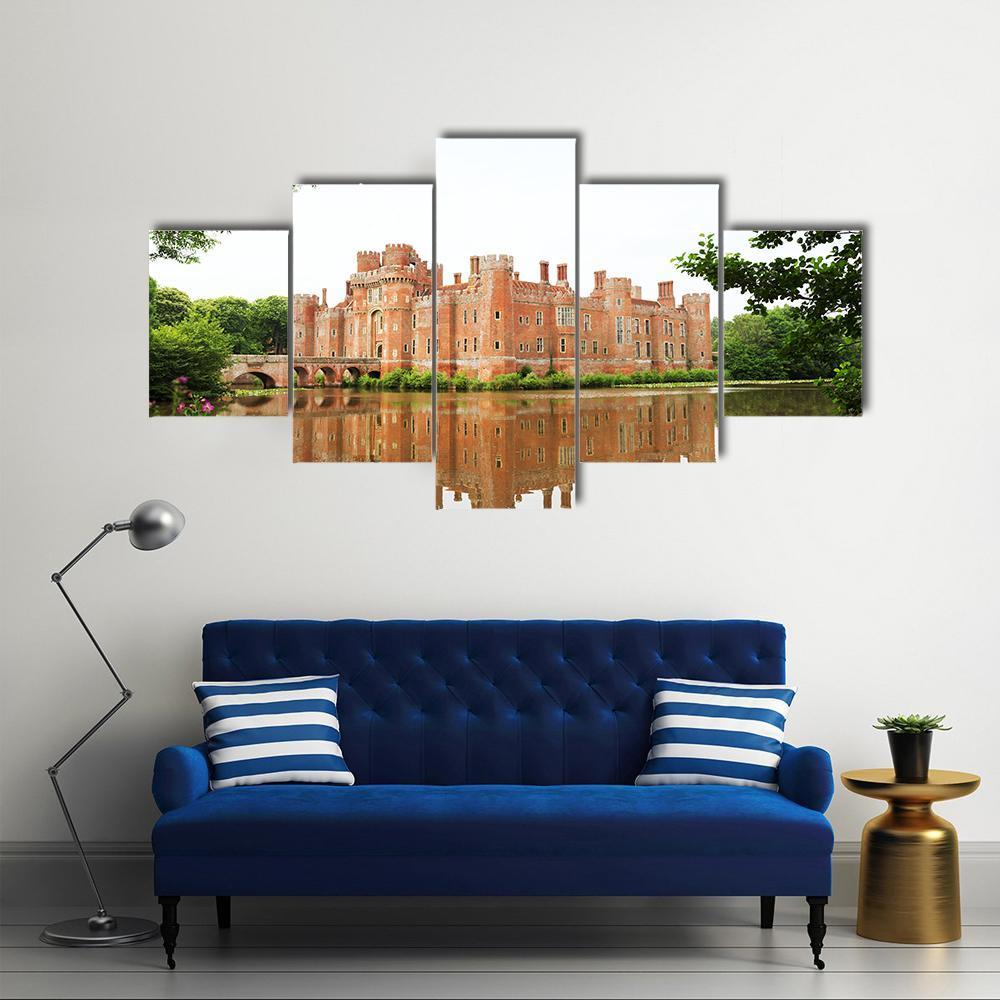Brick Herstmonceux Castle - Nature 5 Panel Canvas Art Wall Decor Brick Herstmonceux Castle - Nature 5 Panel Canvas Art Wall Decor