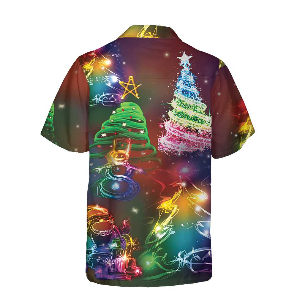 Bright Night Christmas Tree Merry Christmas Hawaiian Shirt Bright Night Christmas Tree Merry Christmas Hawaiian Shirt
