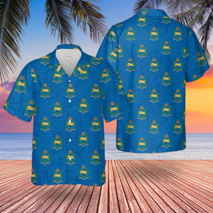 Bristish Army Blue King’S Own Royal Border Regiment Hawaiian Shirt Bristish Army Blue King’S Own Royal Border Regiment Hawaiian Shirt