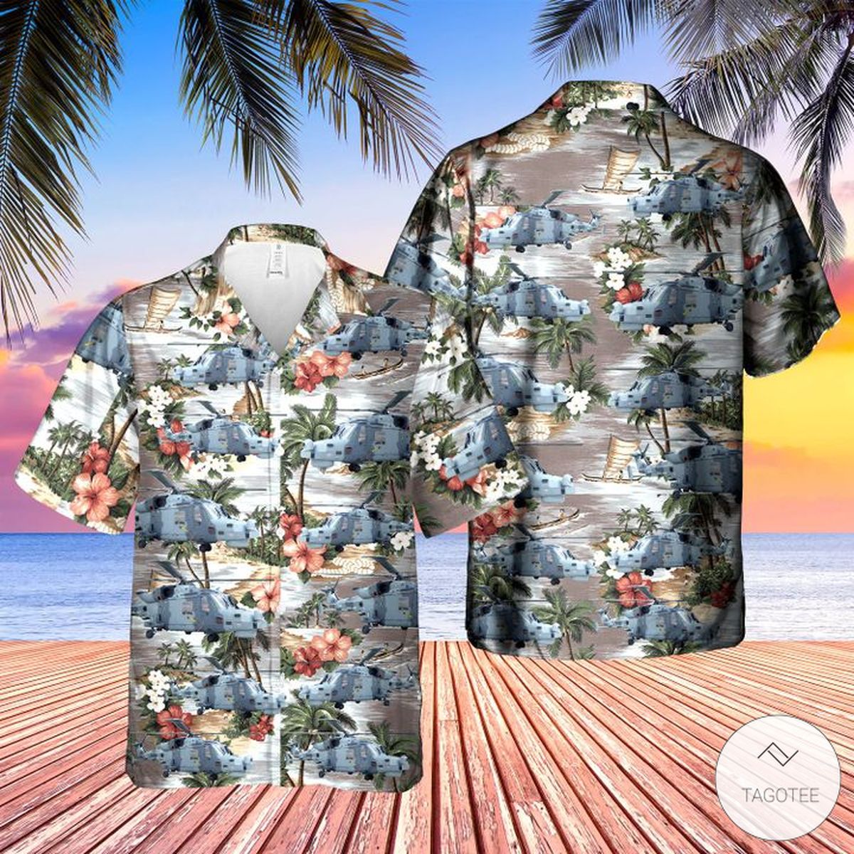 British Army Agustawestland Aw159 Wildcat Hawaiian Shirt British Army Agustawestland Aw159 Wildcat Hawaiian Shirt