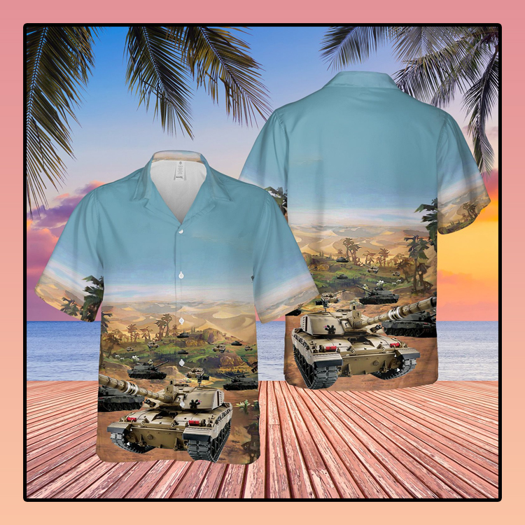 British Army Challenger 2 Compat Vehicle Hawaiian Shirt British Army Challenger 2 Compat Vehicle Hawaiian Shirt