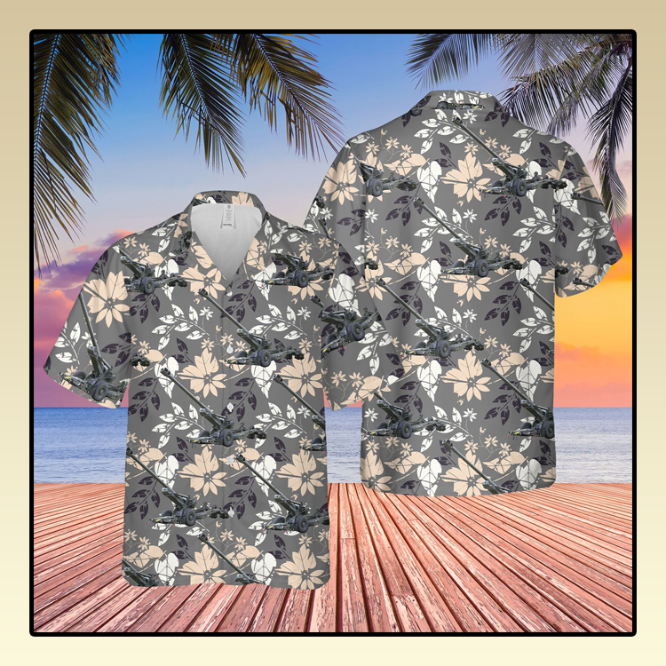 British Army Fh70 Field Howitzer Hawaiian Shirt British Army Fh70 Field Howitzer Hawaiian Shirt