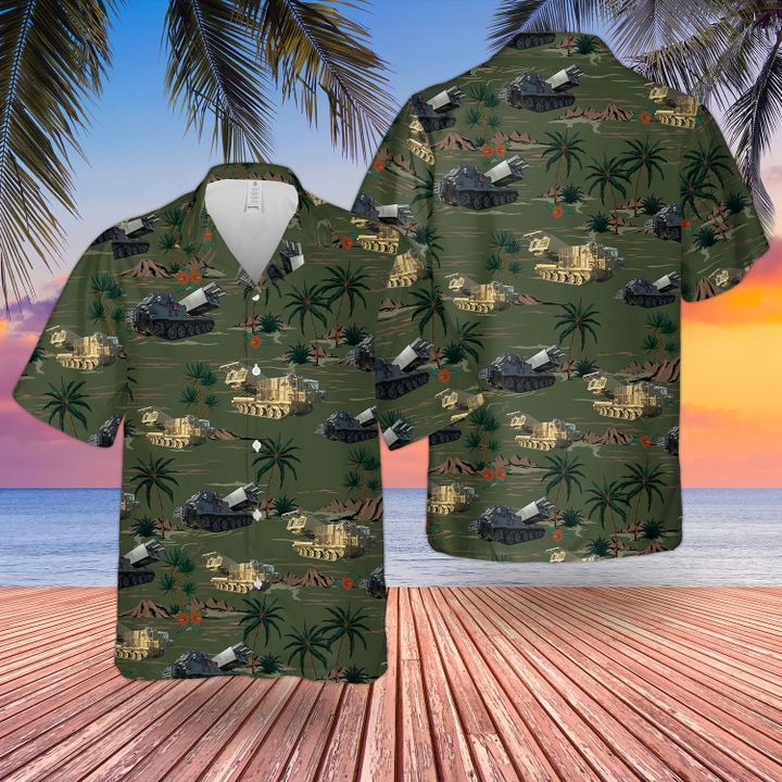 British Army Guided Multiple Launch Rocket System Hawaiian Shirt British Army Guided Multiple Launch Rocket System Hawaiian Shirt