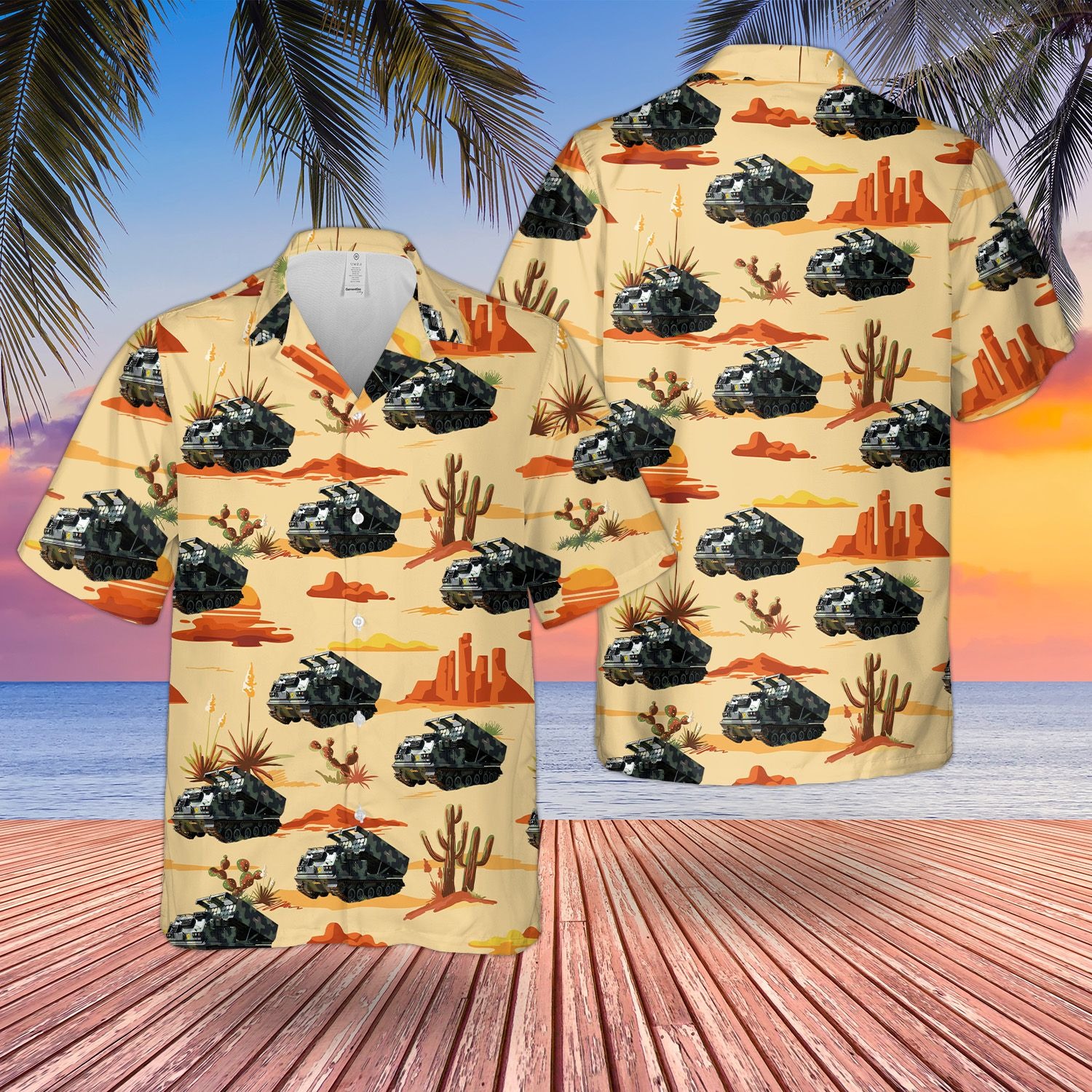 British Army M270 Multi Launch Rocket System Hawaiian Shirt British Army M270 Multi Launch Rocket System Hawaiian Shirt