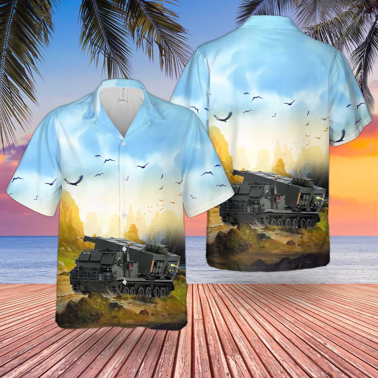British Army M270 Multi Launch Rocket System Mlrs Hawaiian Shirt British Army M270 Multi Launch Rocket System Mlrs Hawaiian Shirt