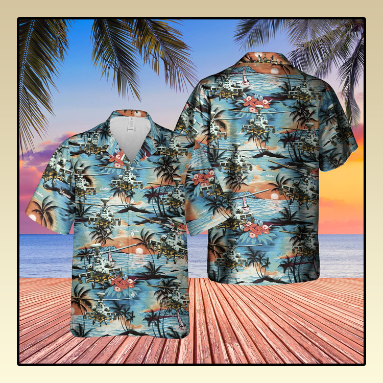 British Army Westland Wah-64 Apache Hawaiian Shirt British Army Westland Wah-64 Apache Hawaiian Shirt