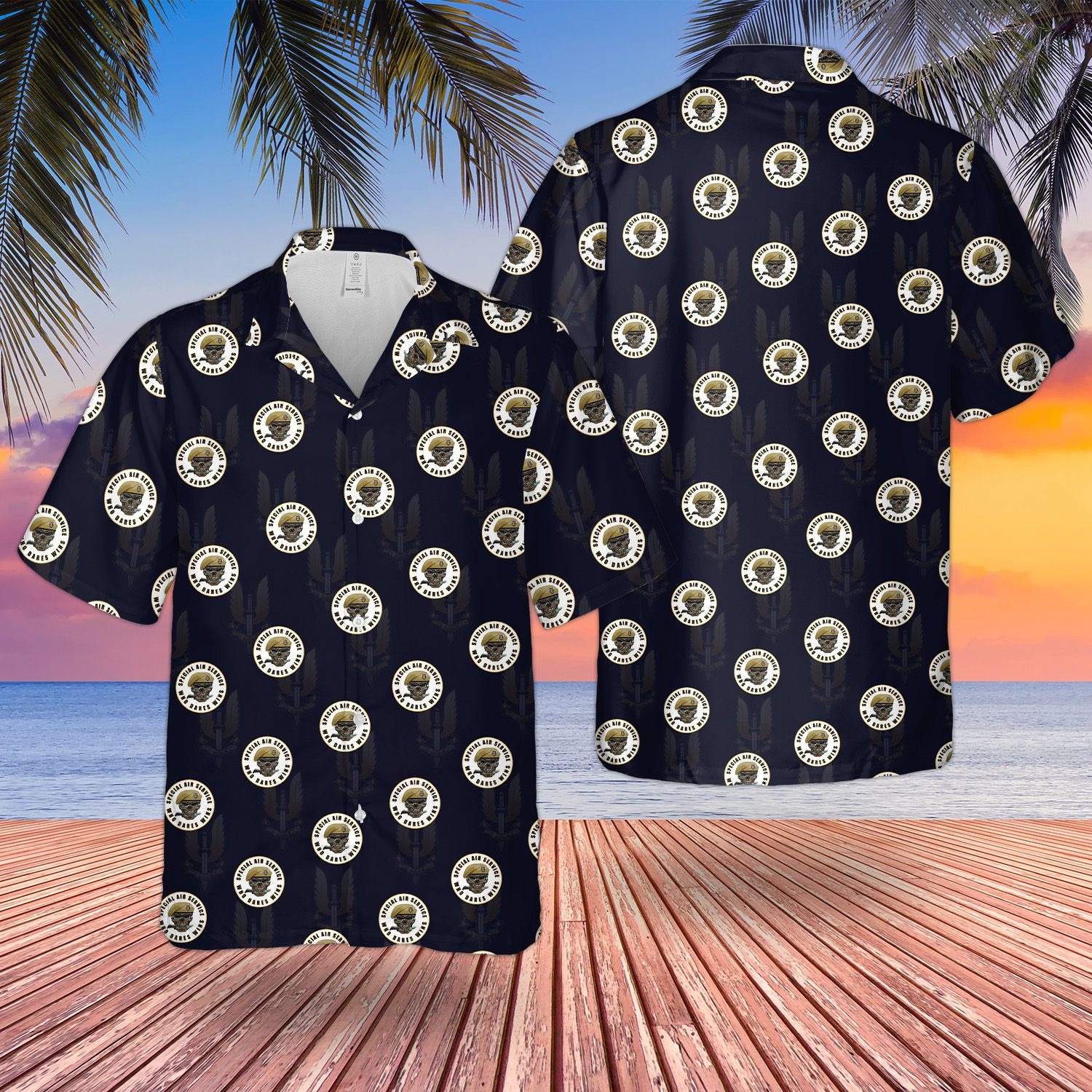 British Sas Skull Hawaiian Shirt British Sas Skull Hawaiian Shirt