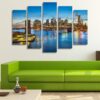 Brooklyn Bridge 04 - Nature 5 Panel Canvas Art Wall Decor