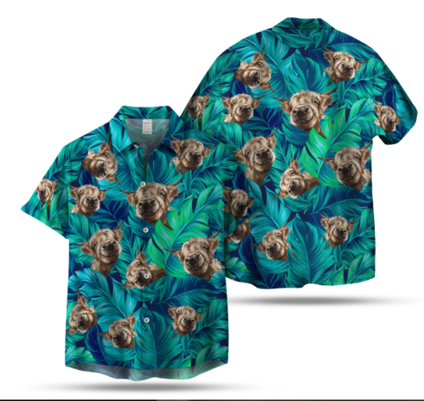 Brown Cow In The Jungle Hawaiian Shirt Brown Cow In The Jungle Hawaiian Shirt
