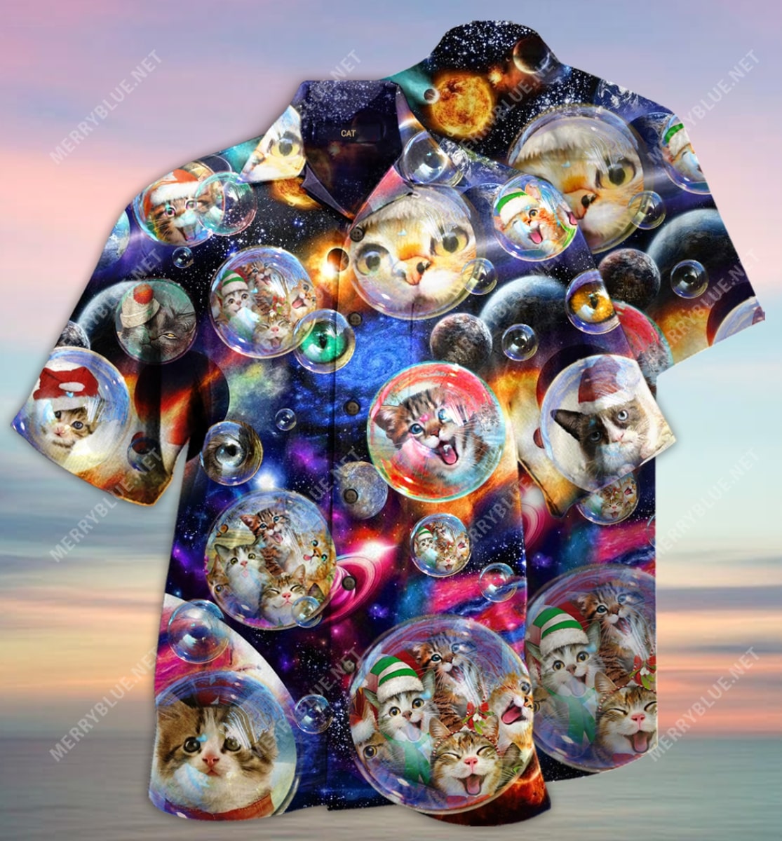 Bubble Cats All Over Printed Hawaiian Shirt Bubble Cats All Over Printed Hawaiian Shirt