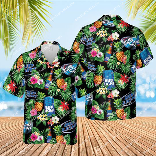 Bud Light Beer Aloha Tropical All Over Print Hawaiian Shirt Bud Light Beer Aloha Tropical All Over Print Hawaiian Shirt