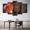 Buddha 5 - Religion 5 Panel Canvas Art Wall Decor