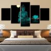 Buddha 6 - Religion 5 Panel Canvas Art Wall Decor