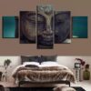 Buddha 7 - Religion 5 Panel Canvas Art Wall Decor