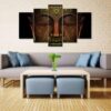 Buddha 8 - Religion 5 Panel Canvas Art Wall Decor