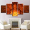 Buddha Buddhism Vintage - Religion 5 Panel Canvas Art Wall Decor