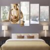 Buddha Crystals 6 - Religion 5 Panel Canvas Art Wall Decor