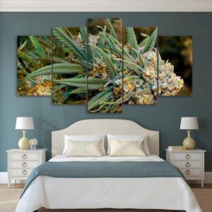 Buds Weed 01 - Nature 5 Panel Canvas Art Wall Decor