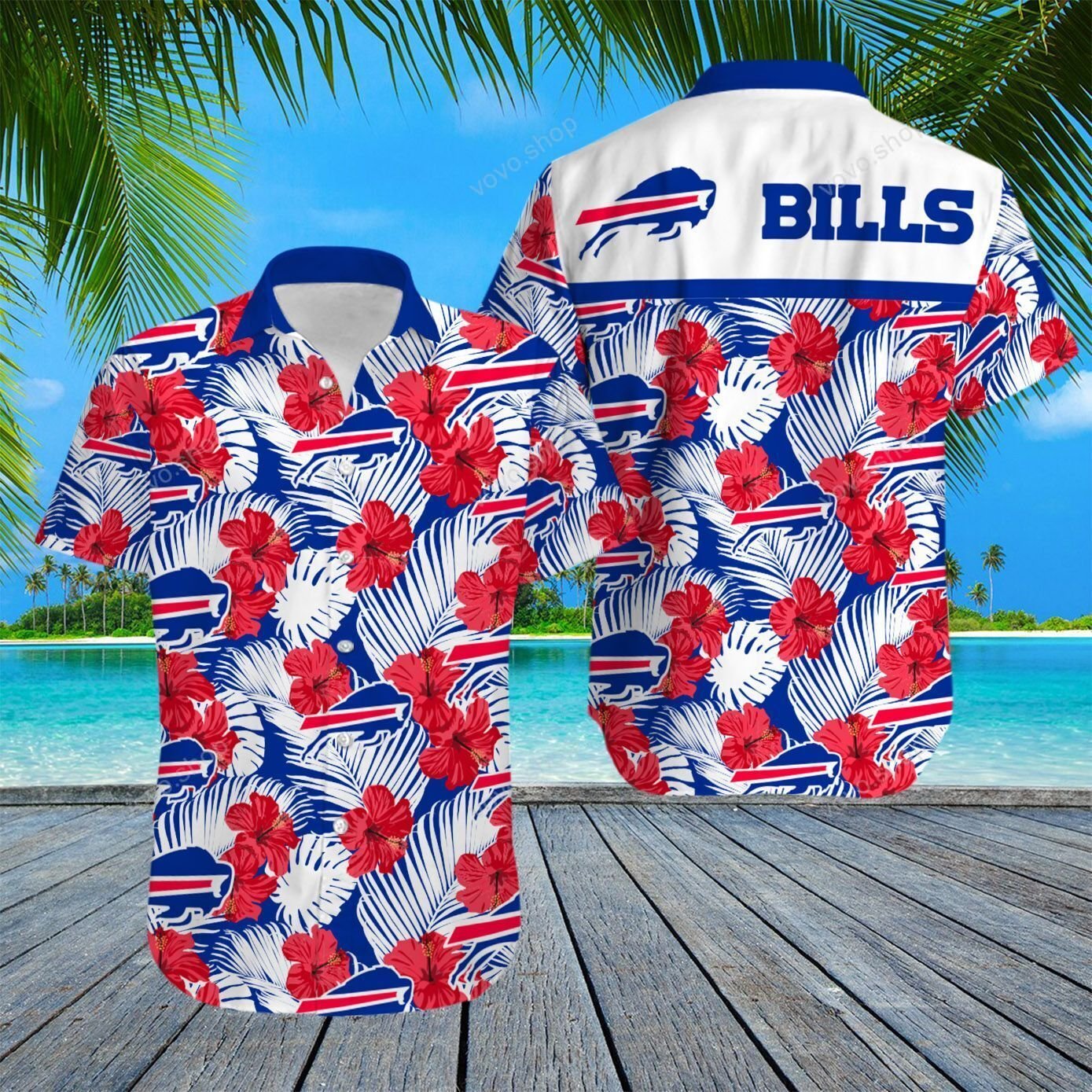Buffalo Bills Hibiscus Hawaiian Shirt Buffalo Bills Hibiscus Hawaiian Shirt