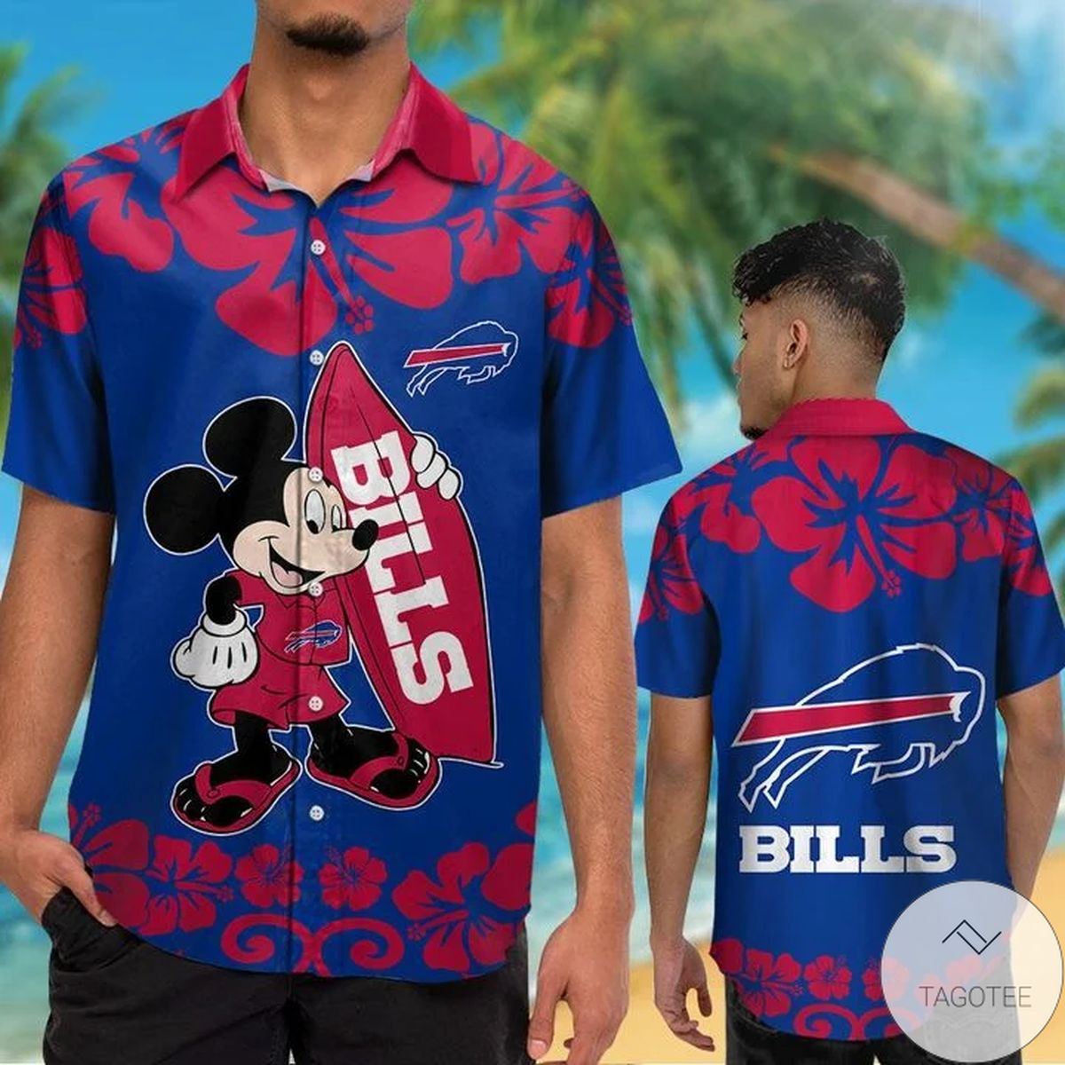 Buffalo Bills & Mickey Mouse Hawaiian Shirt Buffalo Bills & Mickey Mouse Hawaiian Shirt