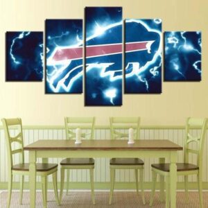 Buffalo Bills Nfl Logo - Sport 5 Panel Canvas Art Wall Decor