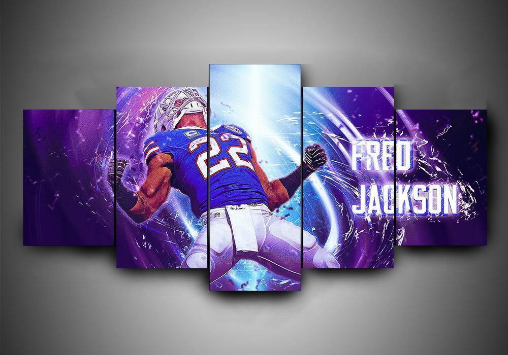 Buffalo Bills - Fred Jackson - Sport 5 Panel Canvas Art Wall Decor Buffalo Bills - Fred Jackson - Sport 5 Panel Canvas Art Wall Decor