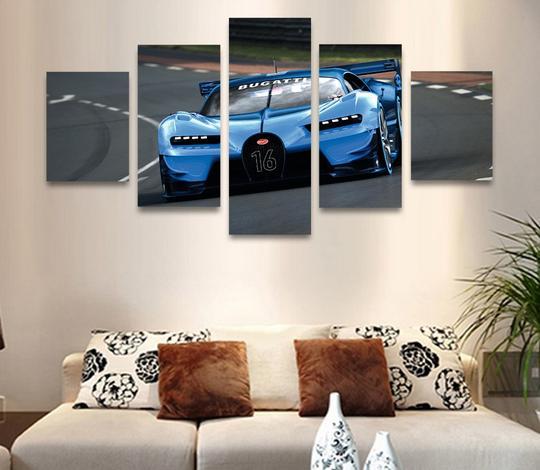 Bugatti Chiron 2 - Automative 5 Panel Canvas Art Wall Decor Bugatti Chiron 2 - Automative 5 Panel Canvas Art Wall Decor