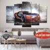 Bugatti Chiron Superman - Automative 5 Panel Canvas Art Wall Decor