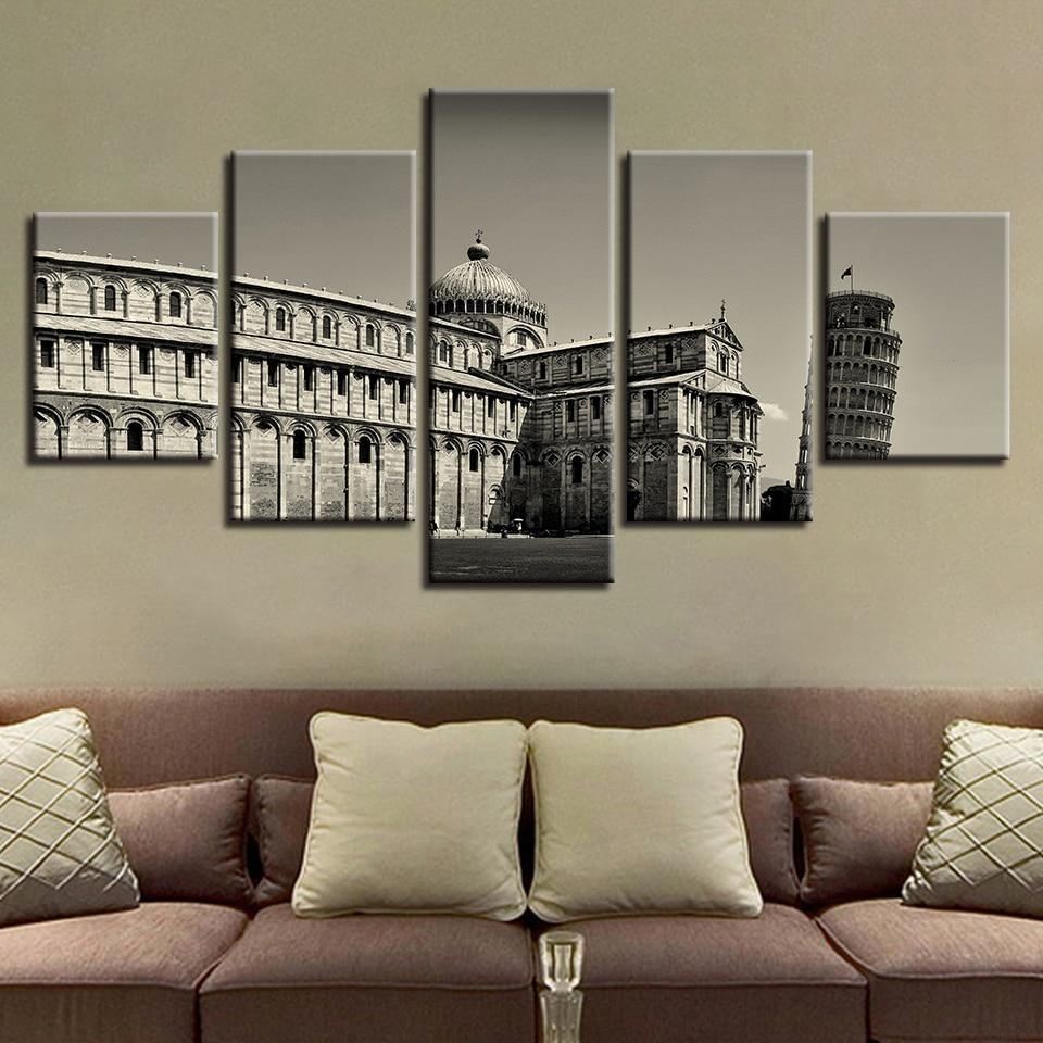 Building 10 - Nature 5 Panel Canvas Art Wall Decor Building 10 - Nature 5 Panel Canvas Art Wall Decor