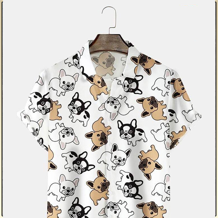 Bulldog Frenchie Frenchie Cute Hawaiian Shirt Bulldog Frenchie Frenchie Cute Hawaiian Shirt
