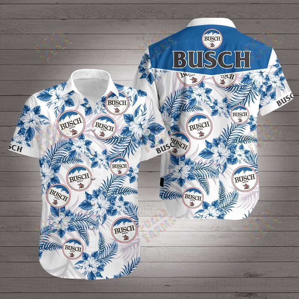 Busch Beer 3D Hawaiian Shirt Summer Button Up Busch Beer 3D Hawaiian Shirt Summer Button Up