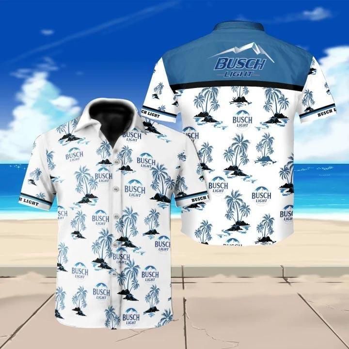 Busch Light Beer Floral Hawaiian Shirt Busch Light Beer Floral Hawaiian Shirt