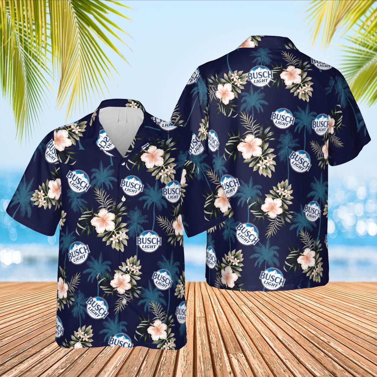 Busch Light Beer Hawaiian Shirt Busch Light Beer Hawaiian Shirt