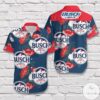 Busch Light Beer Red Apple Flavor Tropical Vibe Hawaiian Shirt