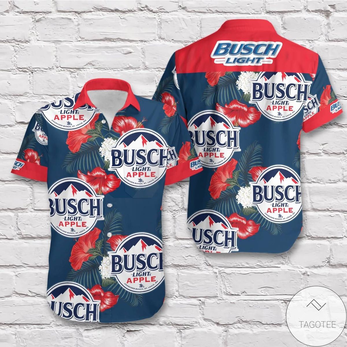 Busch Light Beer Red Apple Flavor Tropical Vibe Hawaiian Shirt Busch Light Beer Red Apple Flavor Tropical Vibe Hawaiian Shirt