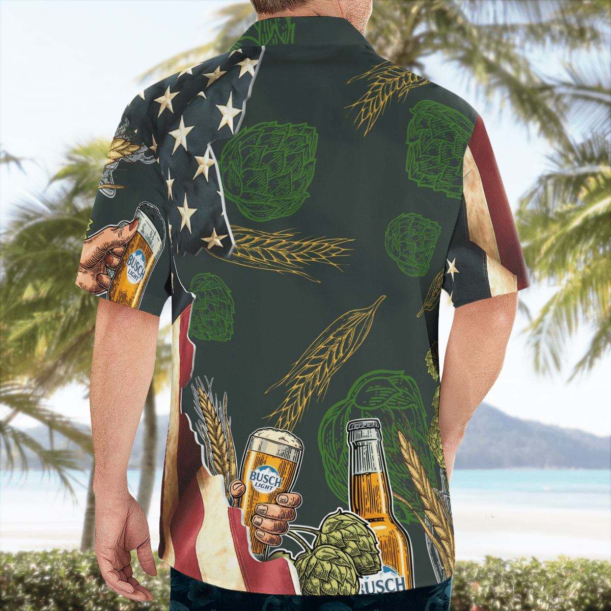Busch Light Beer Skull Atiso Hawaiian Shirt Busch Light Beer Skull Atiso Hawaiian Shirt