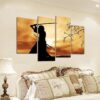 Bushido Spirit Japanese Samurai - Famous Person 5 Panel Canvas Art Wall Decor