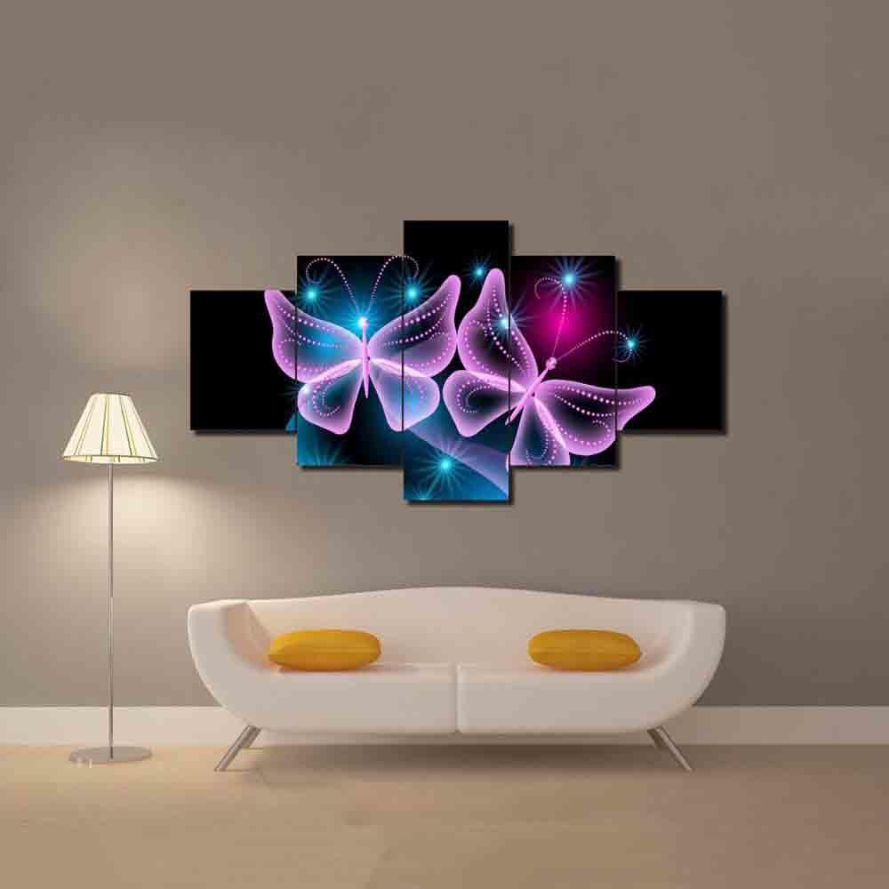 Butterfly 05 - Animal 5 Panel Canvas Art Wall Decor Butterfly 05 - Animal 5 Panel Canvas Art Wall Decor