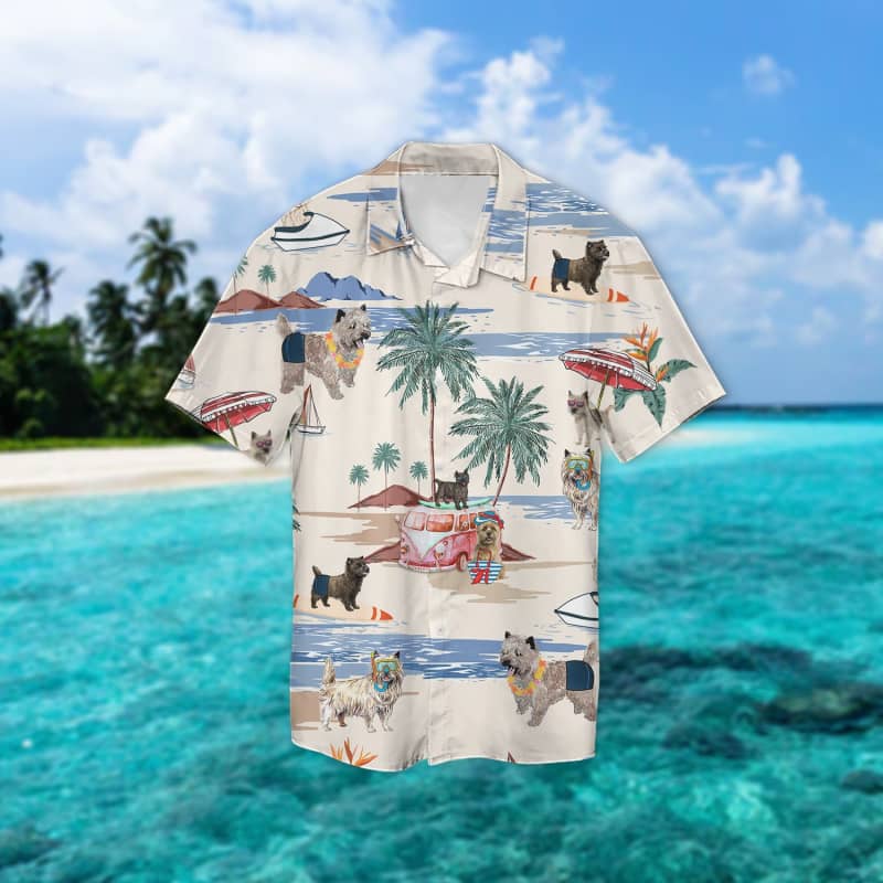 Cairn Terrier Beach Hawaiian Shirt Cairn Terrier Beach Hawaiian Shirt
