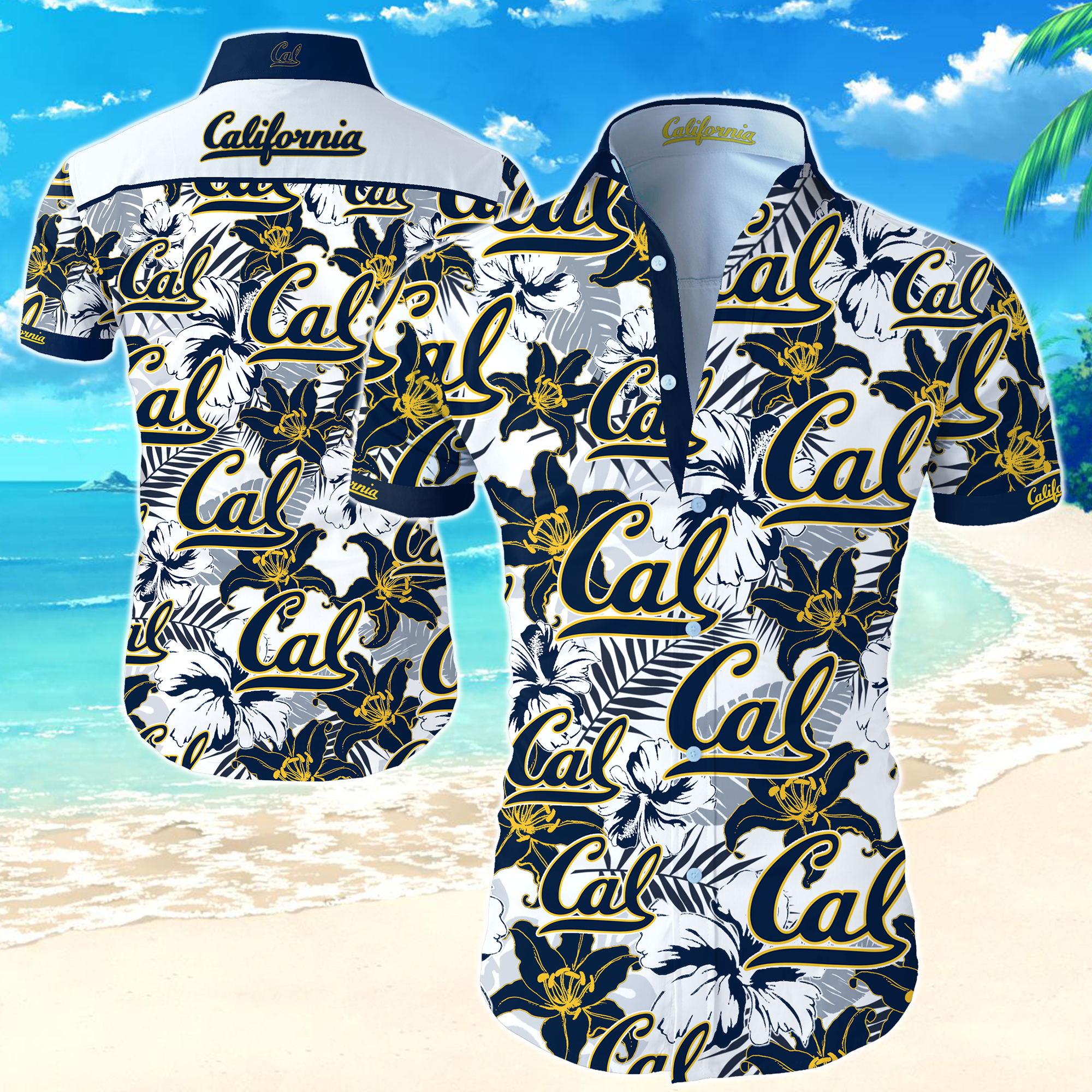 California Golden Bears Hawaiian Shirt Summer Button Up California Golden Bears Hawaiian Shirt Summer Button Up